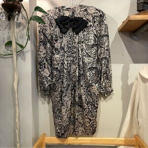 Hanae Mori Silk Patterned Dress